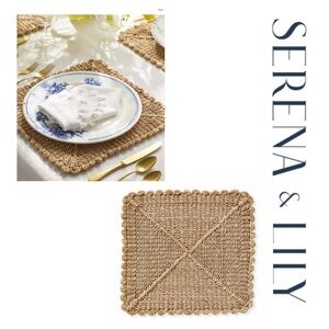 NEW | Serena & Lilly | Catalonia Square Placemats | 15 in | Set of 4 placemats